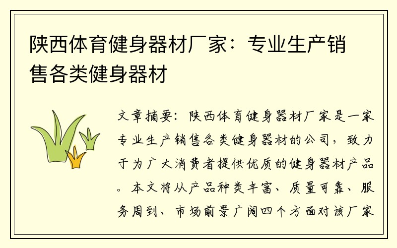 陕西体育健身器材厂家：专业生产销售各类健身器材